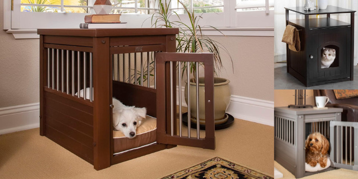 Discover the Enchantment of a   Dog Crate Nightstand